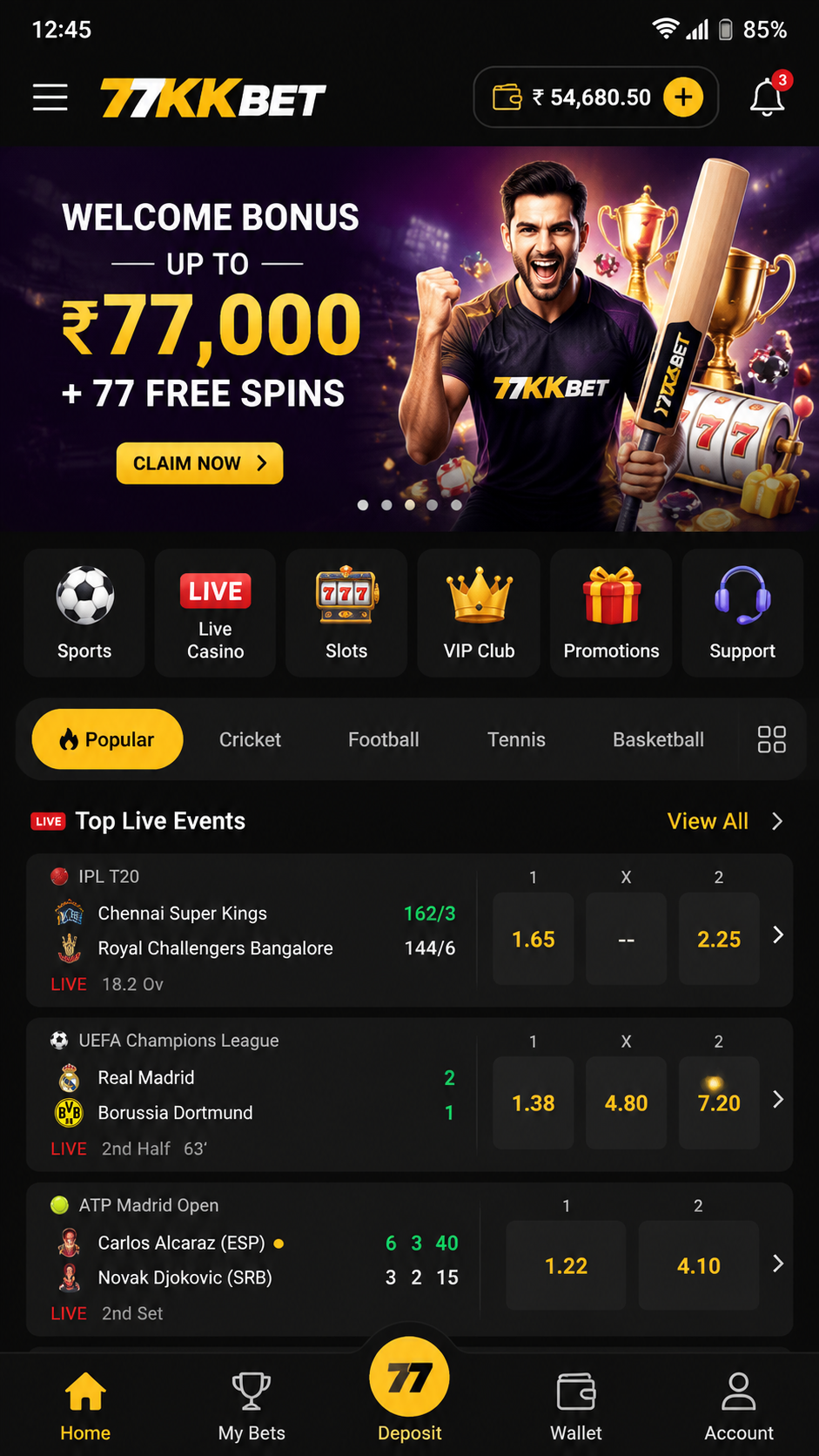 77kkbet screenshot